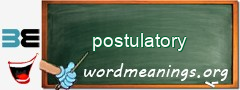 WordMeaning blackboard for postulatory